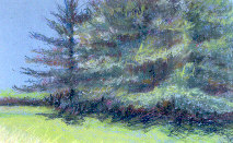 Grailville Pines - painting by Marion Corbin Mayer